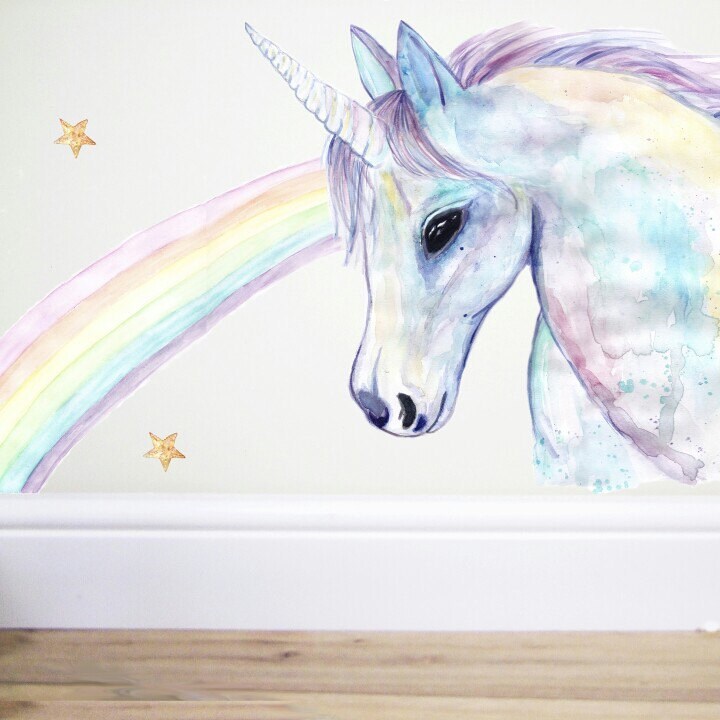 Unicorn muur sticker Unicorn decor Unicorn sticker paard Etsy