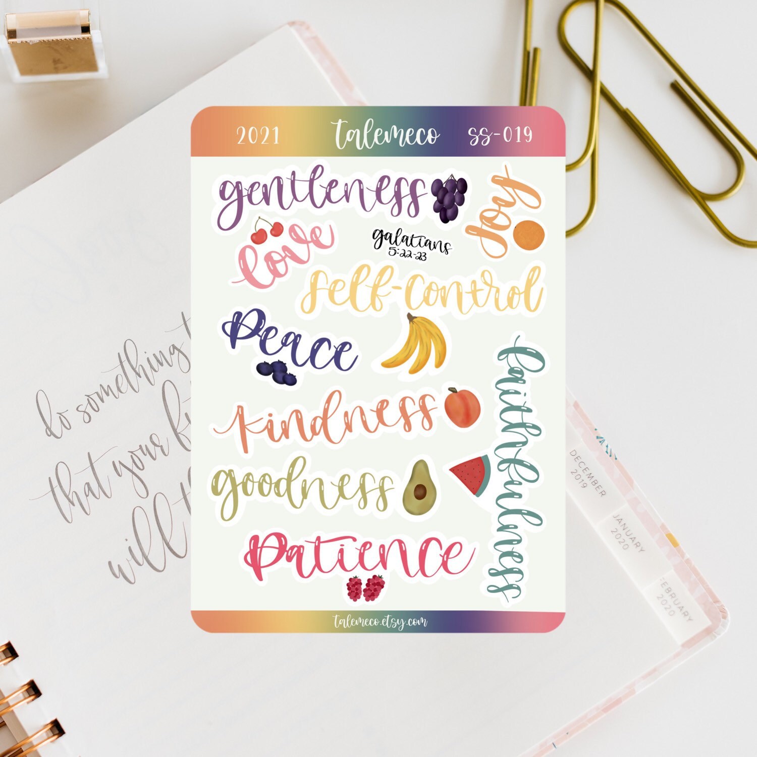 Fruit of the Spirit Stickers, Bible Verse Stickers, Bible Journaling  Stickers, Christian Planner Stickers, Christian Stickers for Planners 