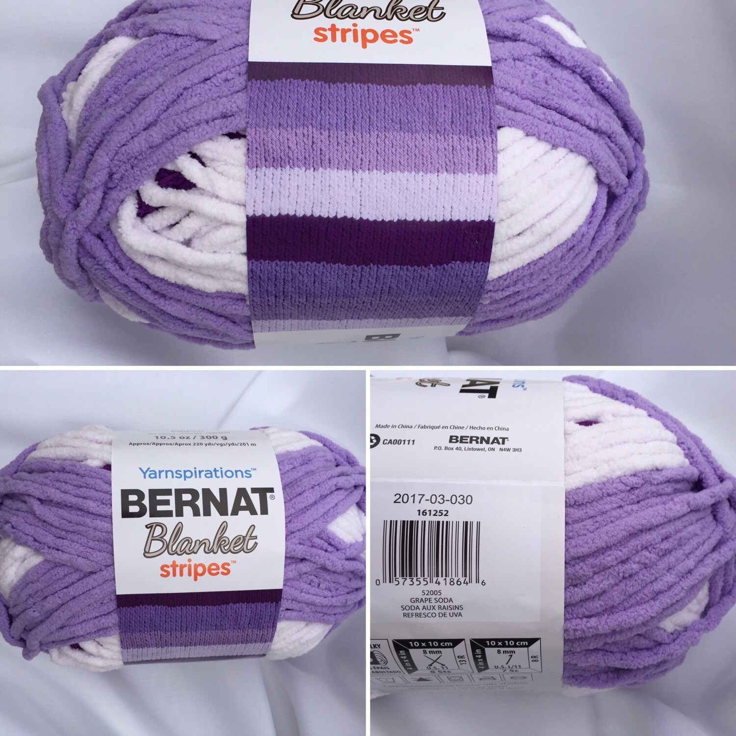 Bernat Blanket Yarn Stripes 161250 Skein 10.5 oz 220 yds Etsy