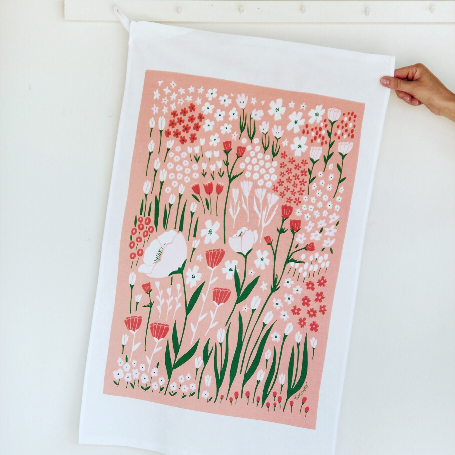 Floral Tea Towels Kitchen Towels Dishcloths Linens Etsy