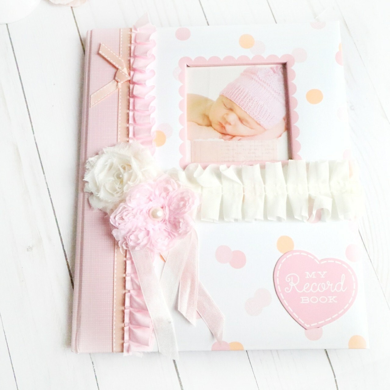 my baby record book pink