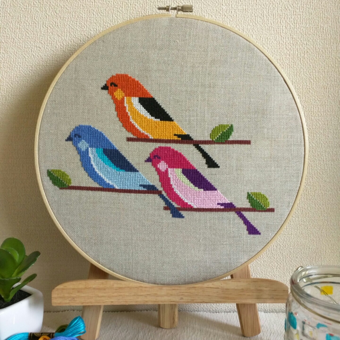 Cross Stitch Three Little Birds PDF Pattern Instant Download Etsy