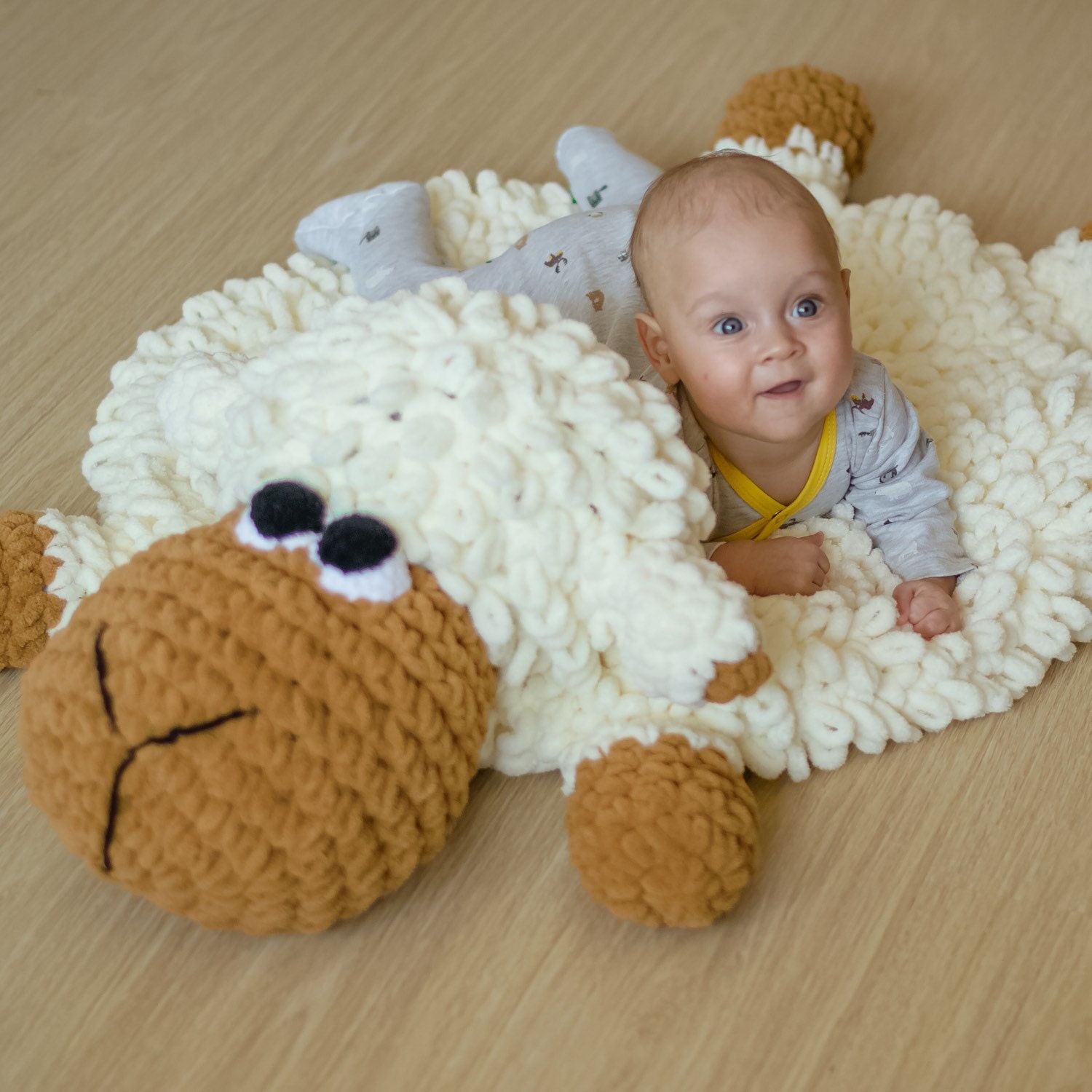 sheep baby play mat