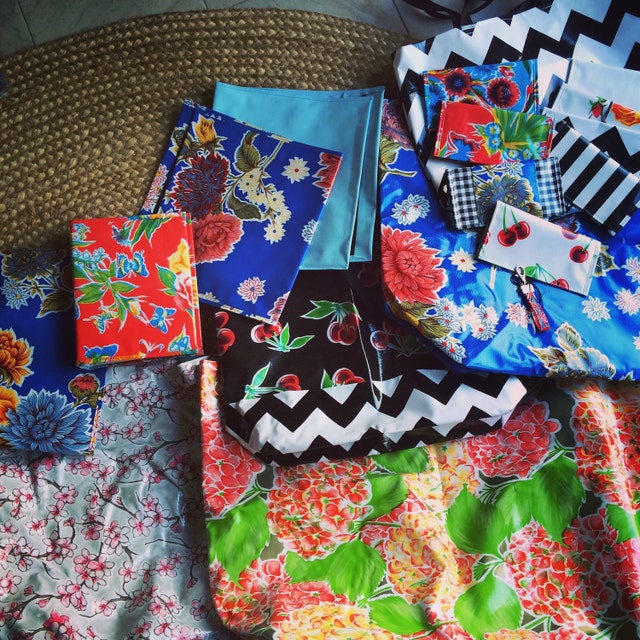 oilcloth binder covers tote bags and checkbook covers by rbtbags