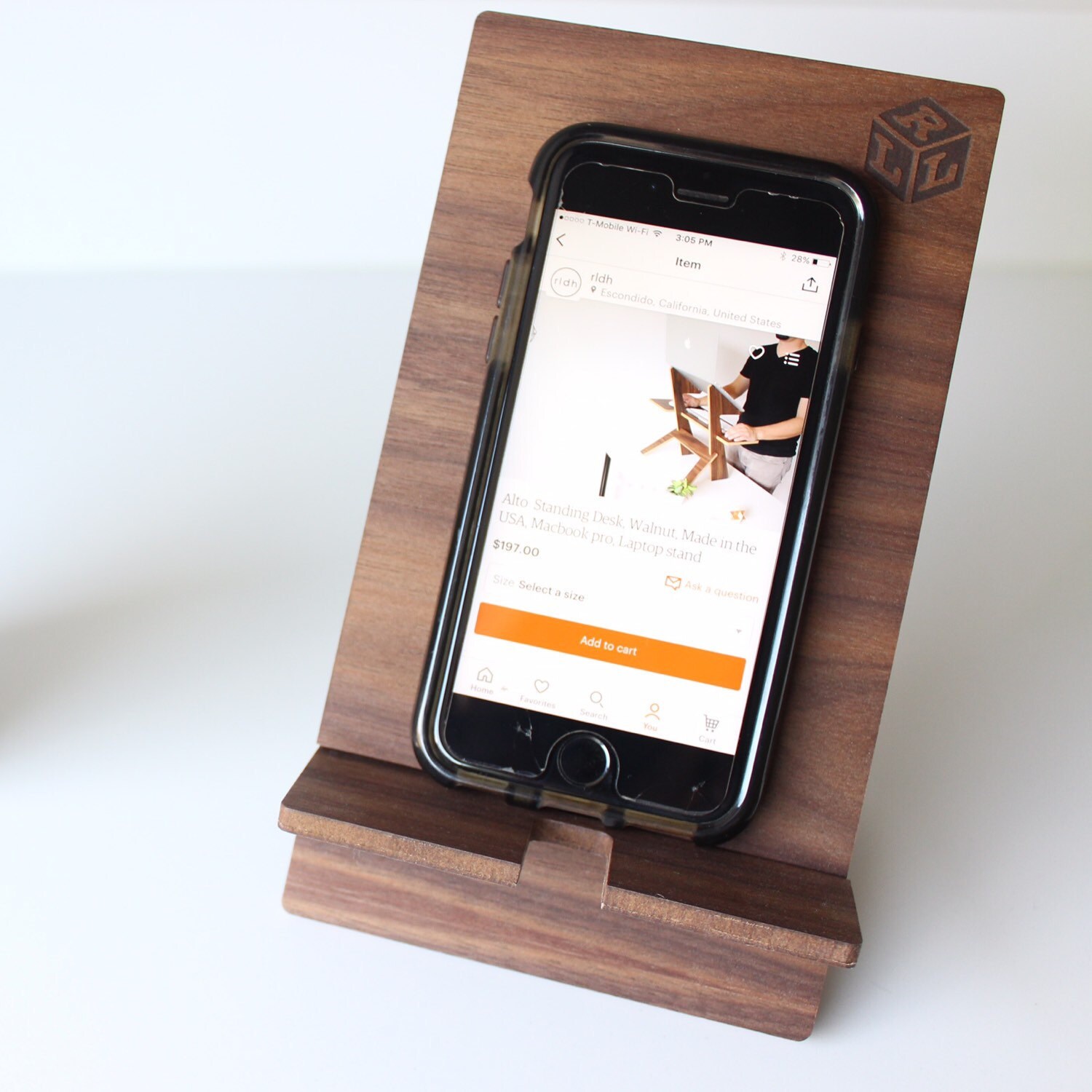 Walnut laptop stand Made in the USA Macbook pro Laptop