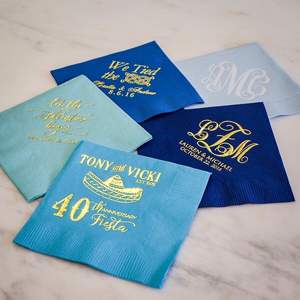 large monogram napkins custom monogrammed beverage napkins etsy