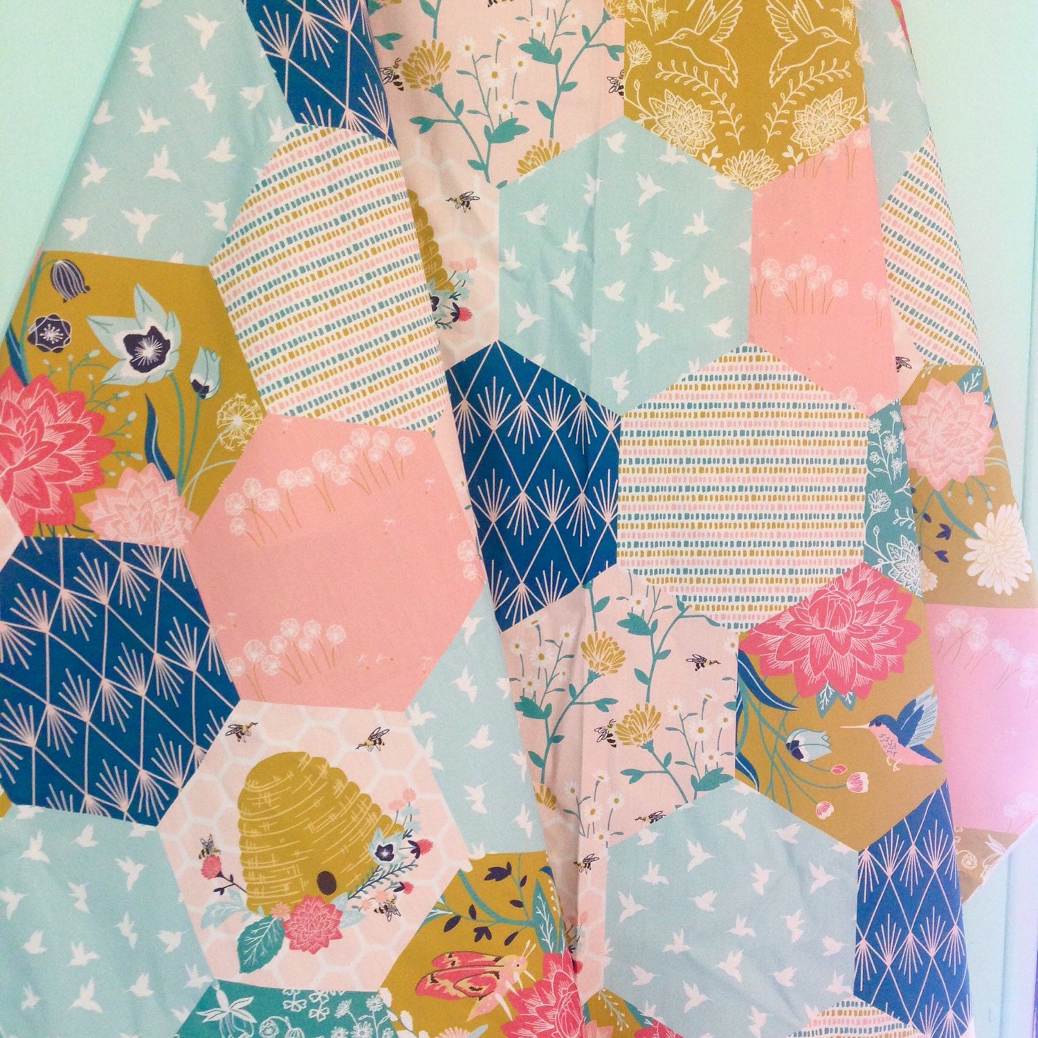 Baby Bedding Crib Bedding Honeycomb Bee Hummingbird Etsy