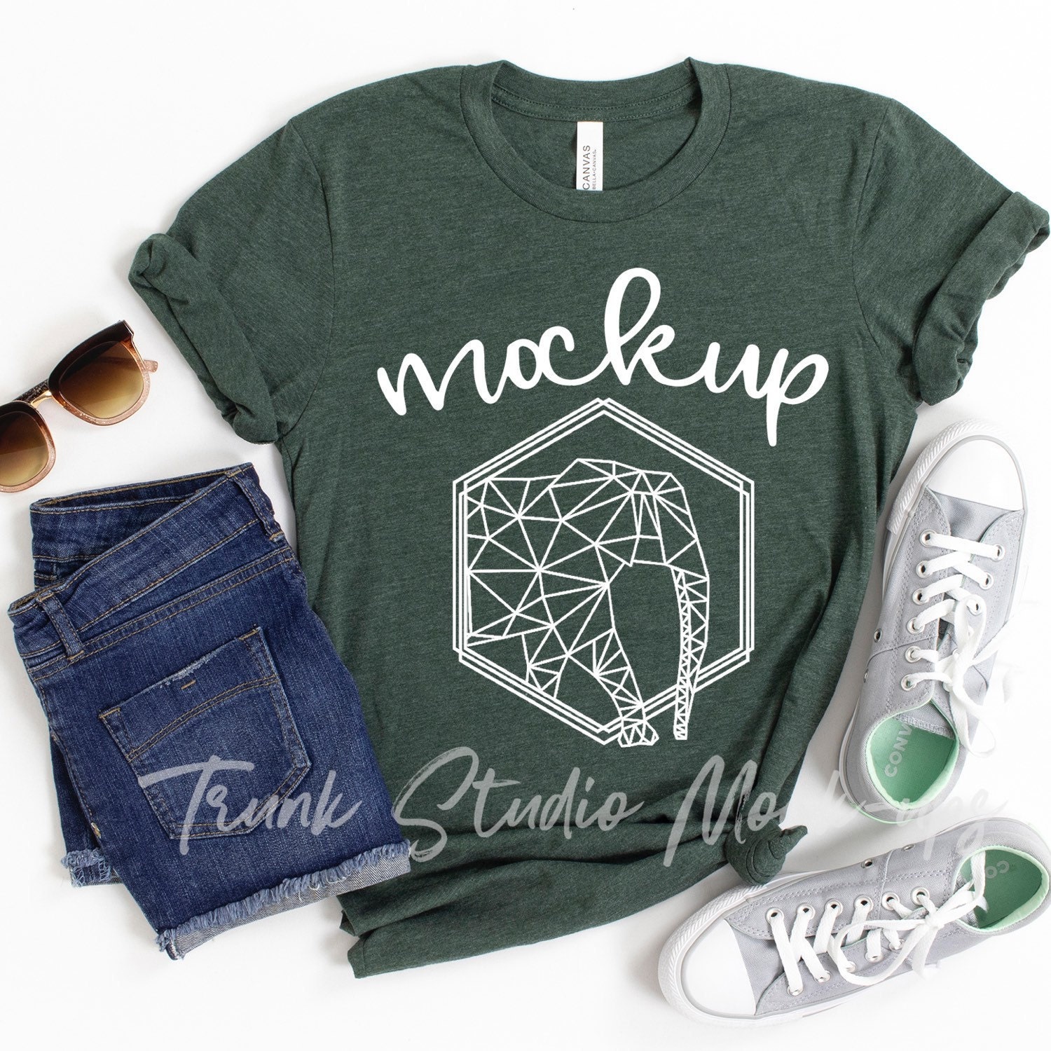Heather Forest 3001 Shirt Mock Up Blank Shirt Mockup Svg Etsy