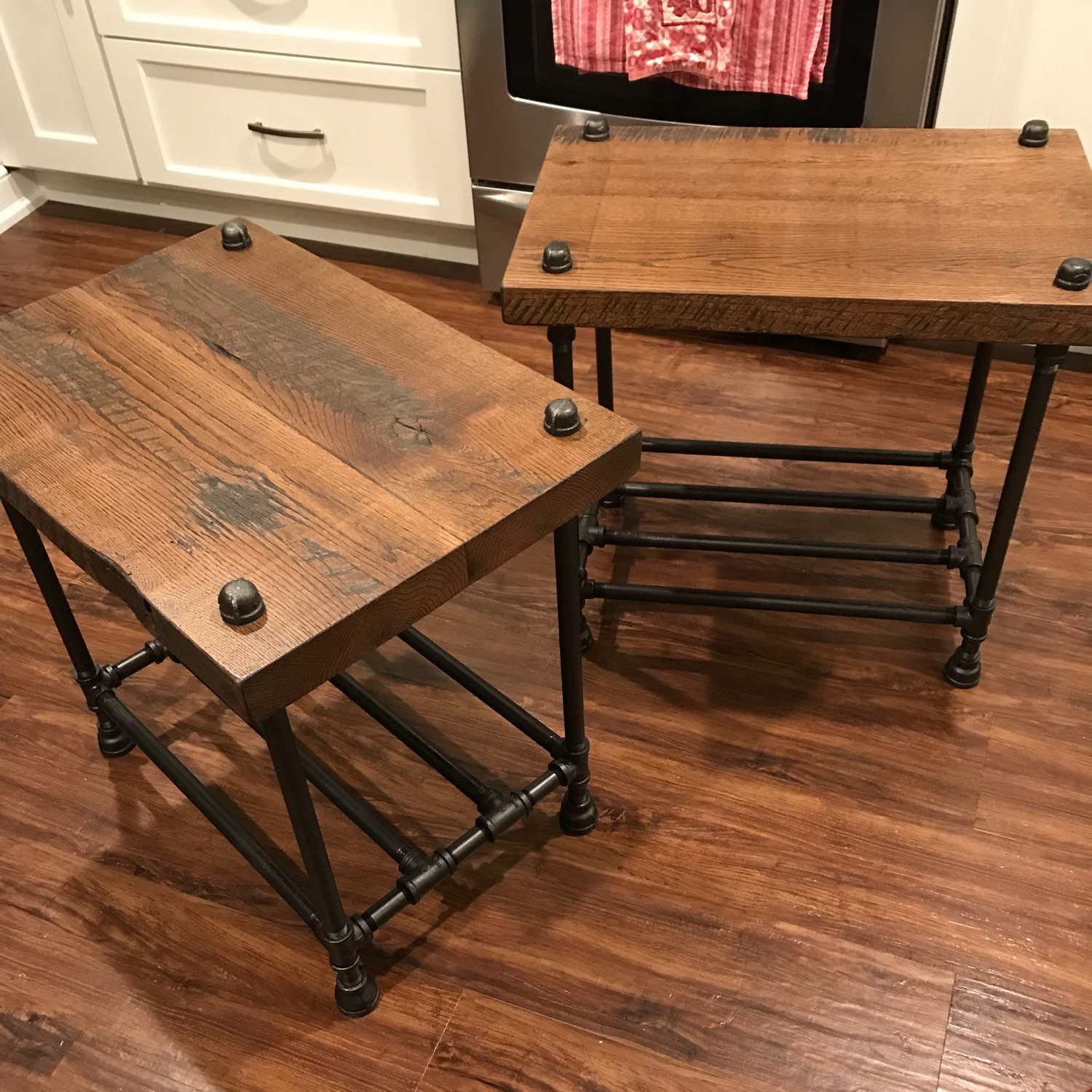 Reclaimed Barn Wood End Table Etsy