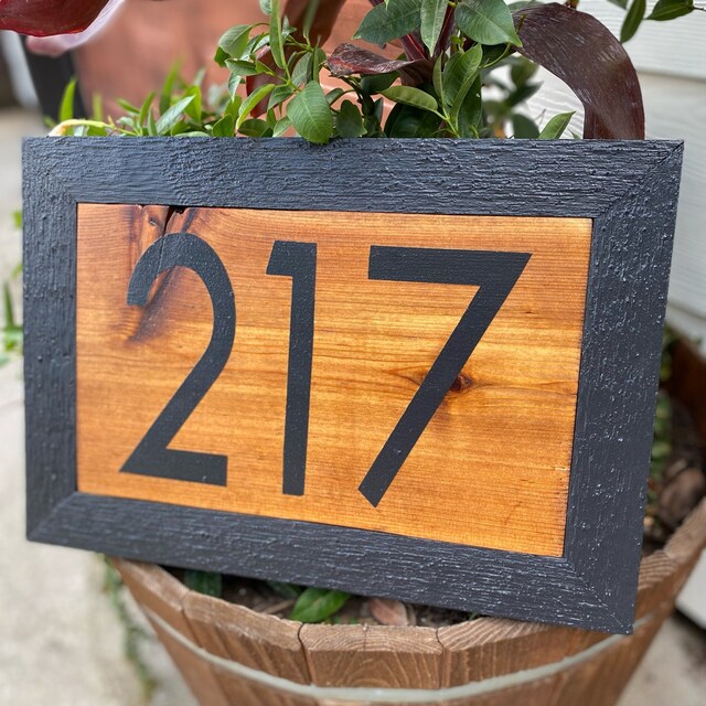 Rustic House Numbers Cedar House Numbers Modern House Number Wood House ...