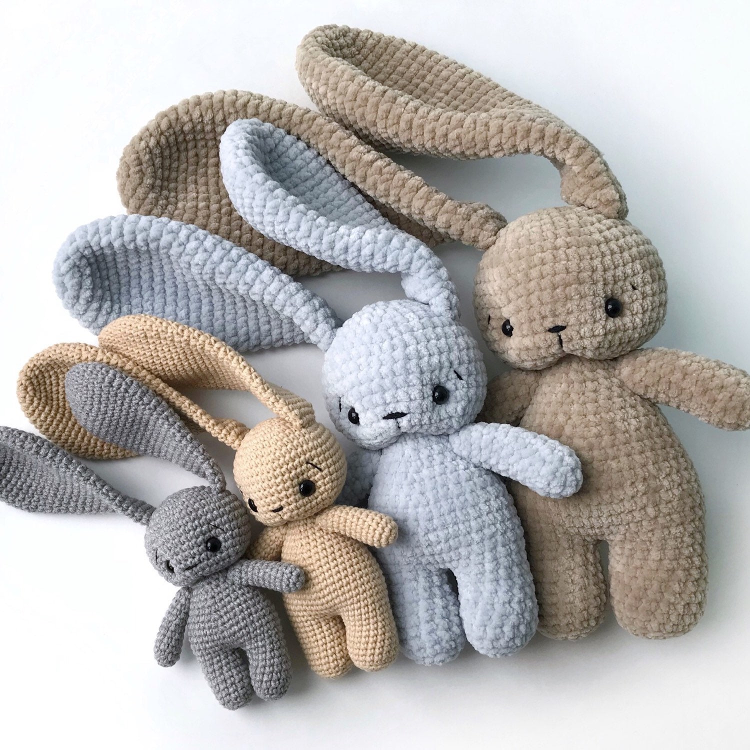 Pdf pattern crochet toy cute bunny long ears amigurumi pattern etsy