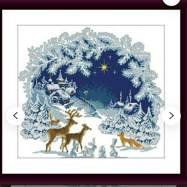 Winter Woodland Landscape PDF Cross Stitch Pattern Woodland - Etsy