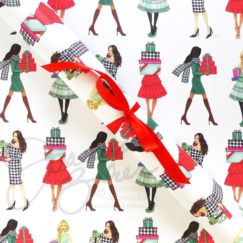 girly christmas wrapping paper