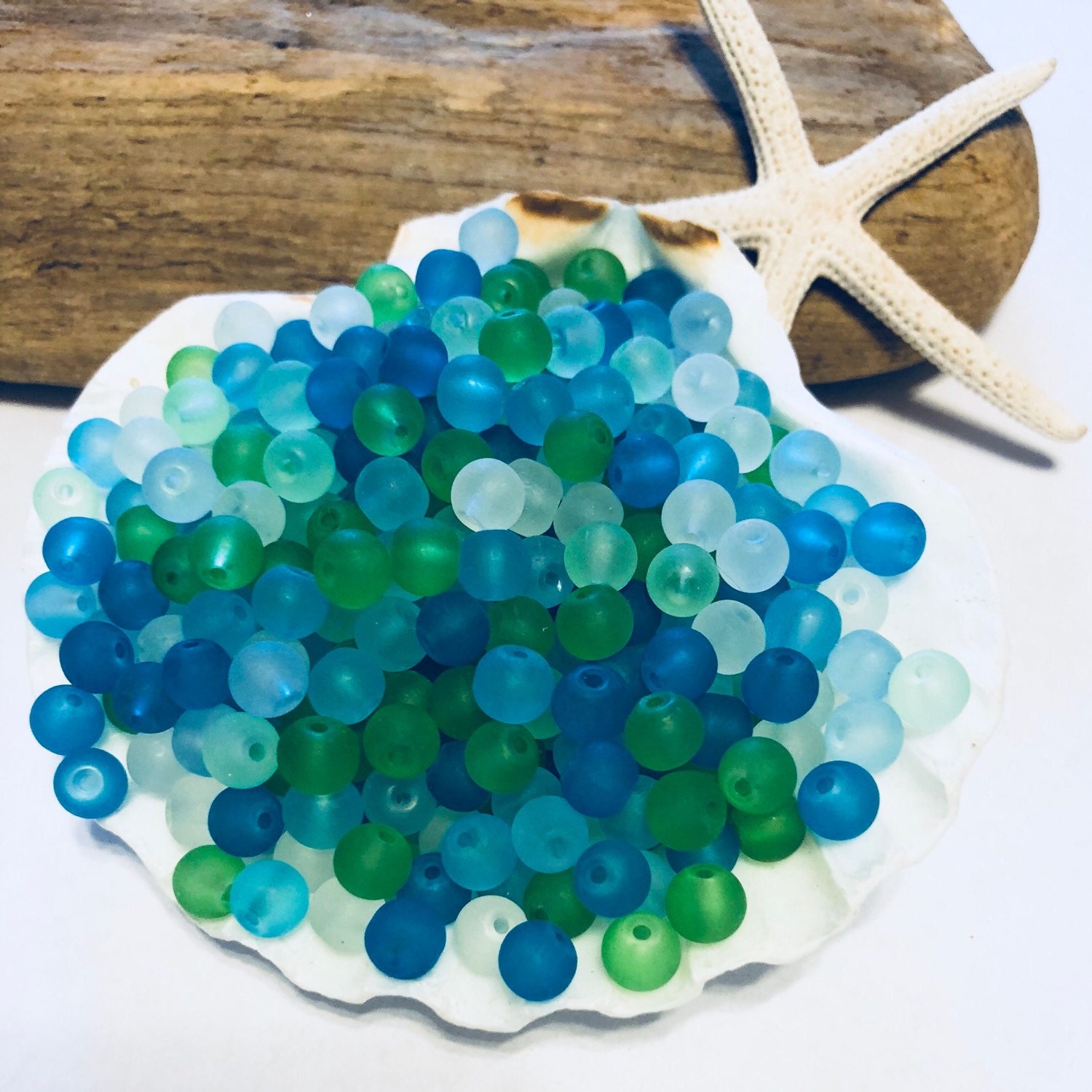 Sea glass bead beach glass beads bead soup mixed lot Etsy
