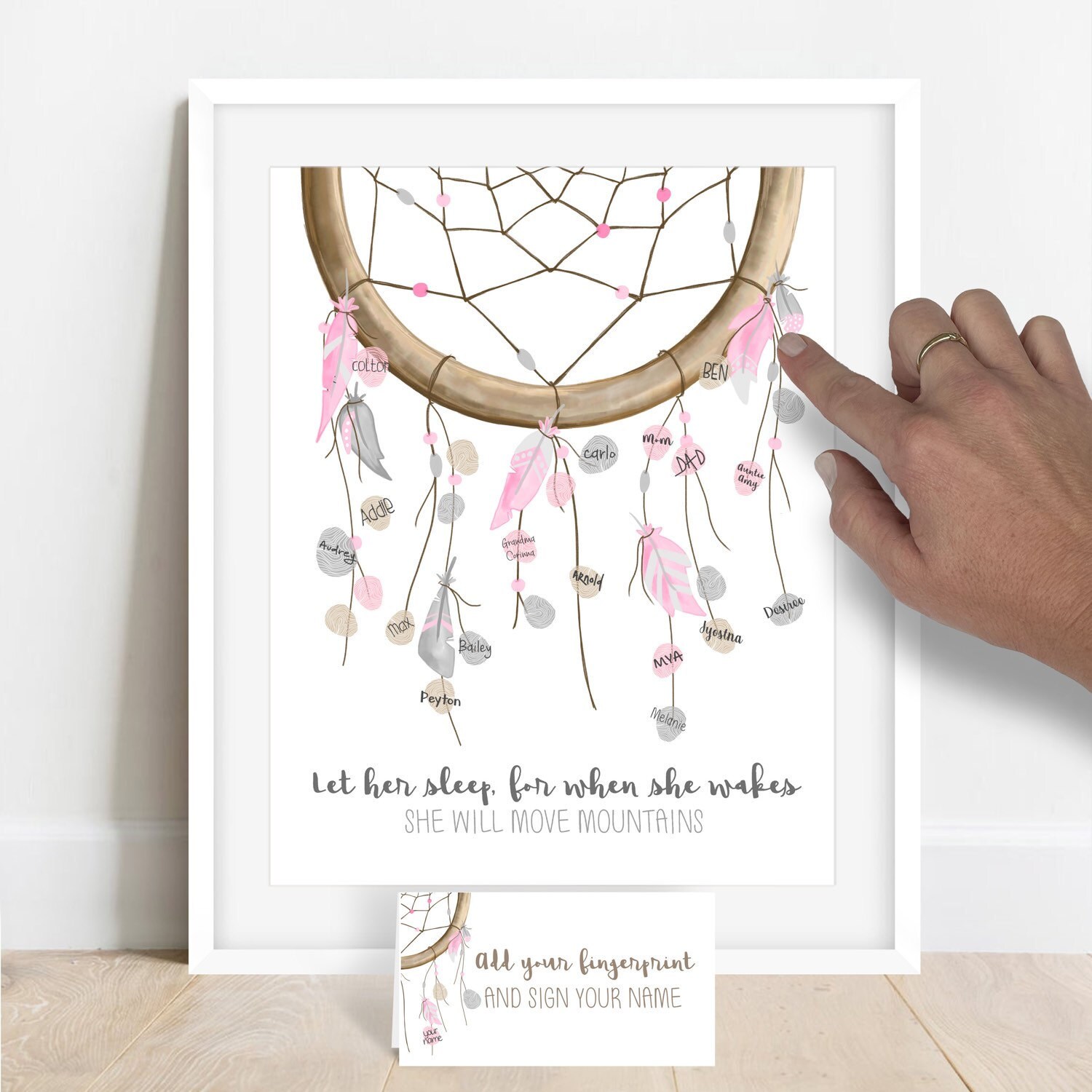 Customized Fingerprint Trees Invitations Art Par Meganhstudio