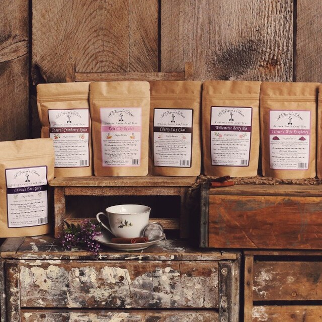 Loose Leaf Tea Featuring Oregon Grown Ingredients by StFiacresFarm