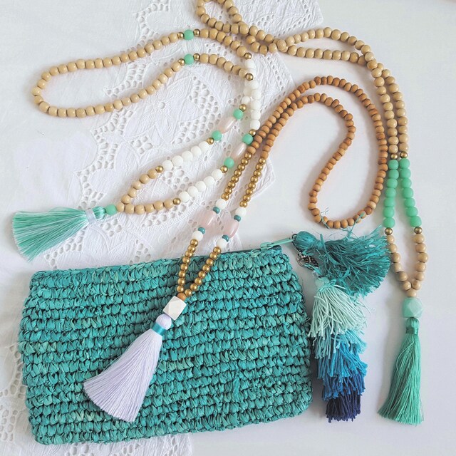 Kaftans Kimonos Tassel jewelry beaded by Brightnewpenny on Etsy