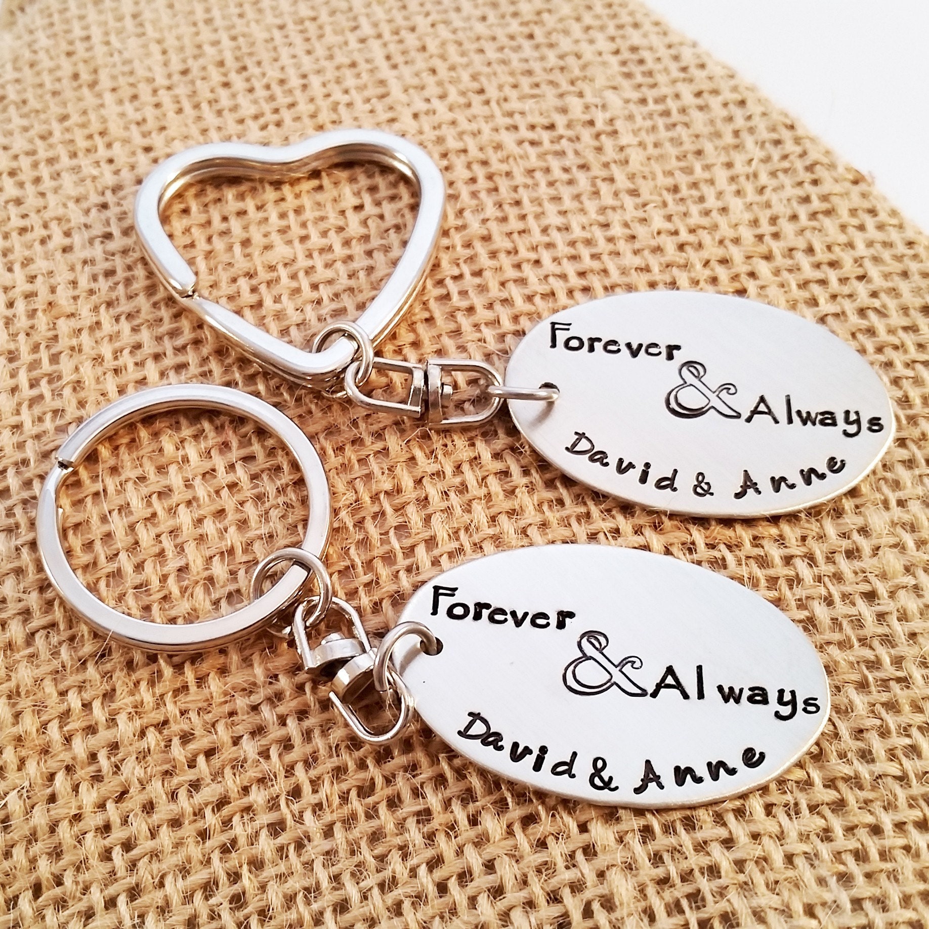Personalized Leather and Pewter Key chain Custom Keychain Etsy