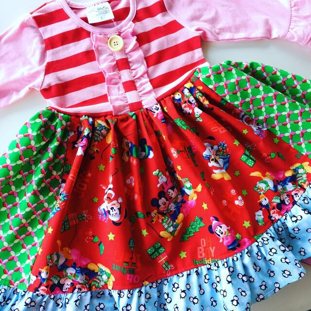 Girls Disney Christmas dress toddler Disney Christmas outfit Etsy