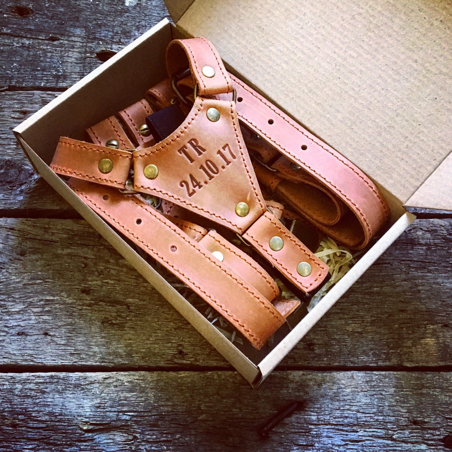 Personalized leather suspenders leather suspenders with Etsy