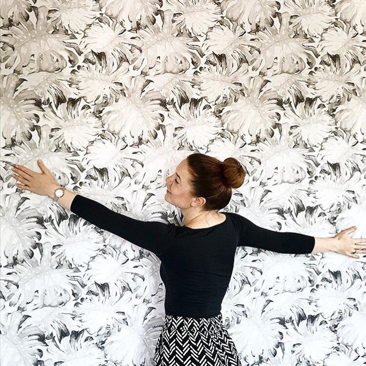 Blue Palm Leaf Removable Wallpaper / Tropical Traditional Etsy