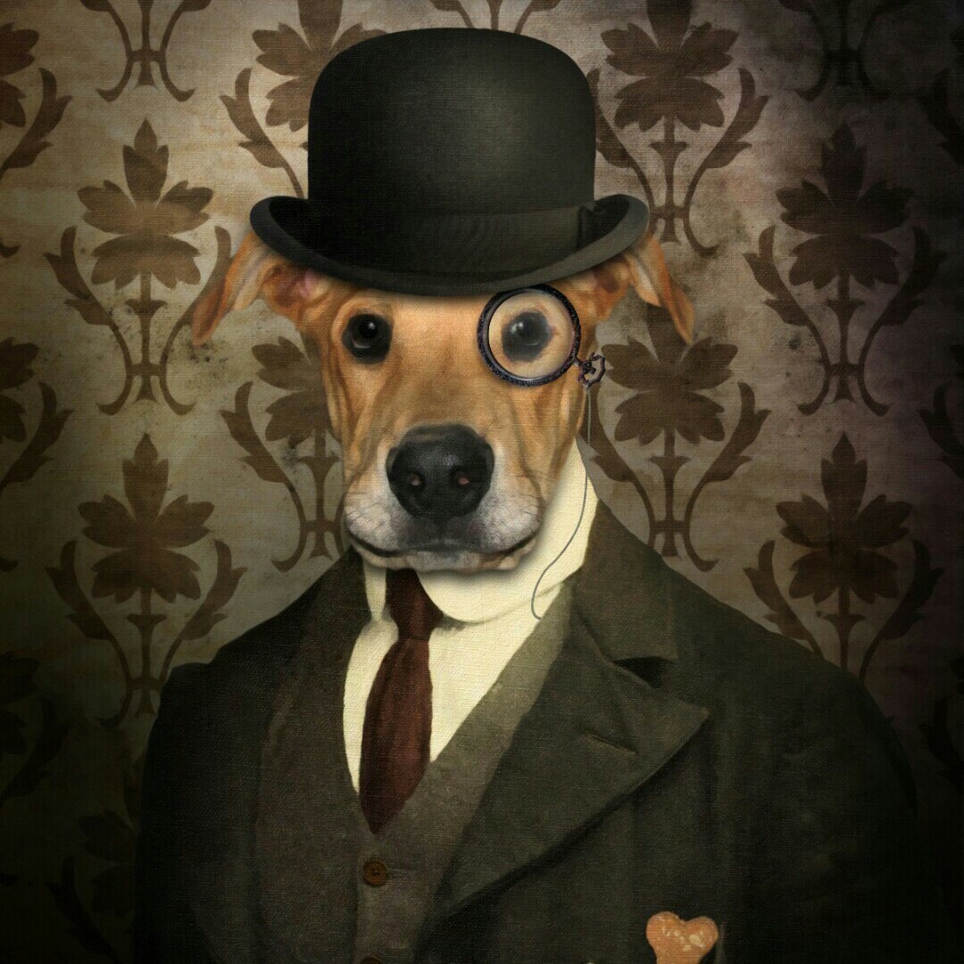 DOG PORTRAIT Dog Portrait Custom Great Gatsby Custom Pet Etsy