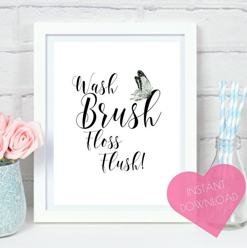 Bathroom printable funny bathroom print bathroom quote | Etsy