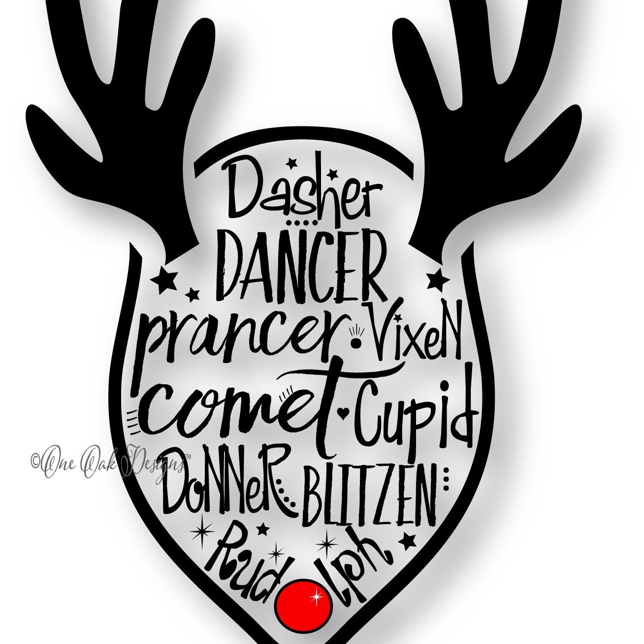 Download Reindeer SVG File PDF / dxf / jpg / png / Reindeer Names ...
