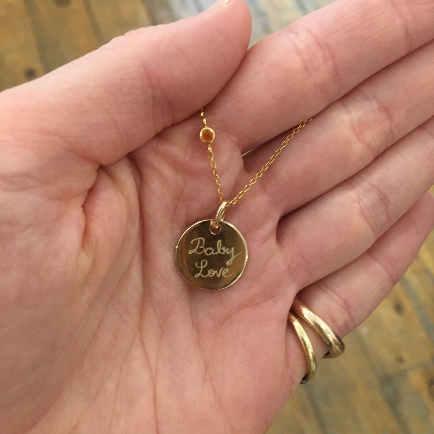 Gold Plated Disc Necklace A great gift idea 22 Carat Gold plated Chain Personalized Tassel Necklace Initial Jewelry
