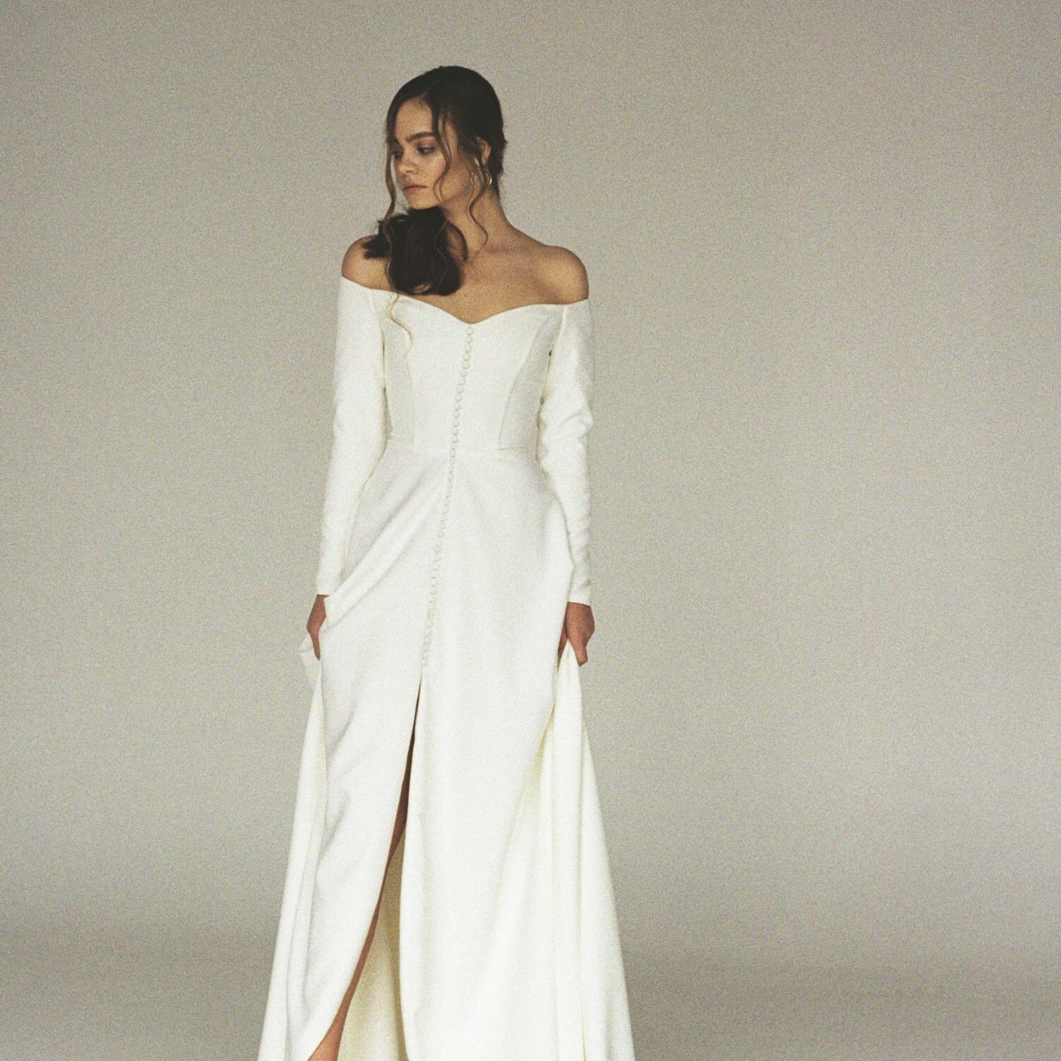 long sleeve dress with arm slits