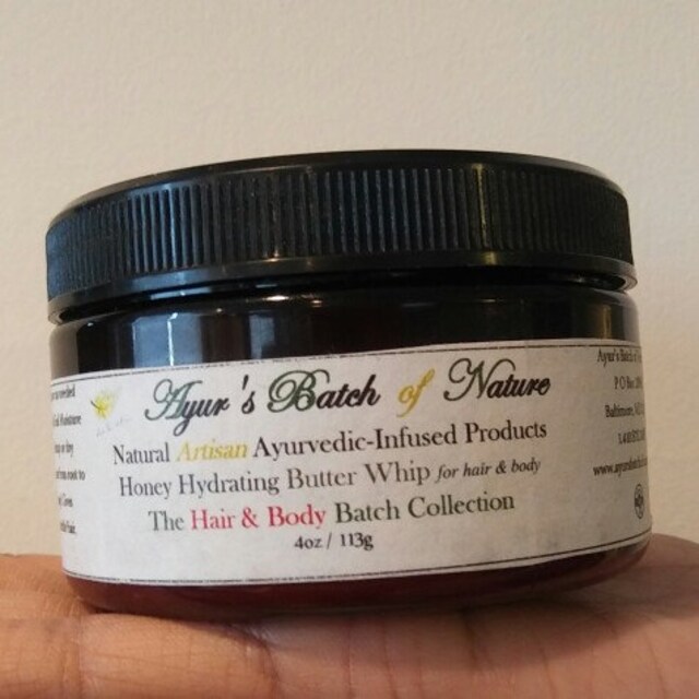 4oz Honey Hydrating Butter Whip for Hair & Body, Ayurvedic Butter