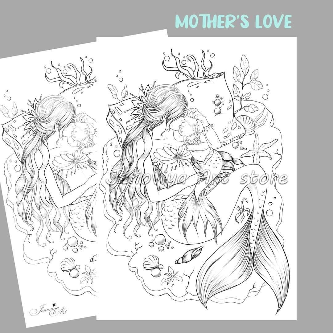 Download Mermaid With Harp Colouring Page Printable Coloring Book Adult Coloring Book Pdf Coloring Printable Pdf By Jenoviyaart Drawing Illustration Art Collectibles Minyamarket Com