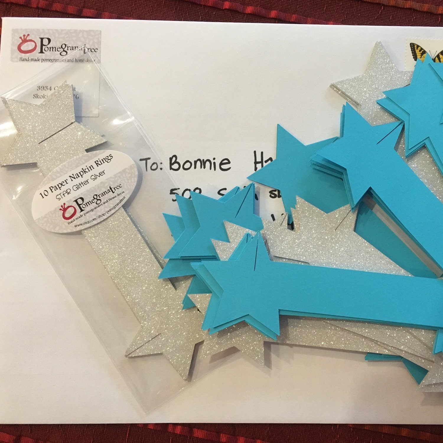 Napkin Ring Silver Star Paper Napkin Rings Napkin Holder Etsy