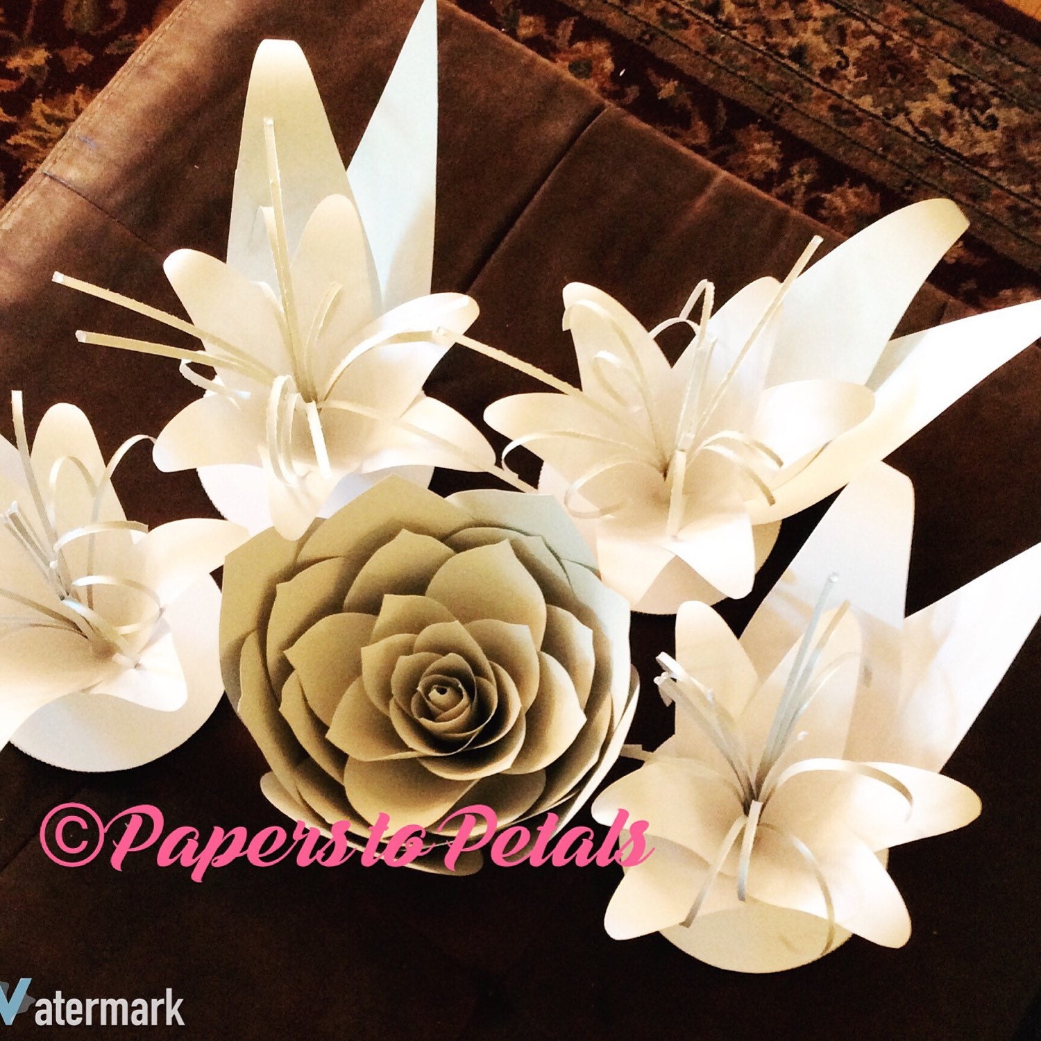 Giant Paper Flower With Stem 43E
