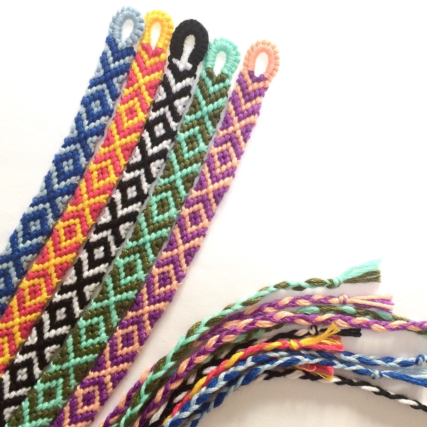 XOXO Custom Friendship Bracelet Choose your Colour Braided | Etsy