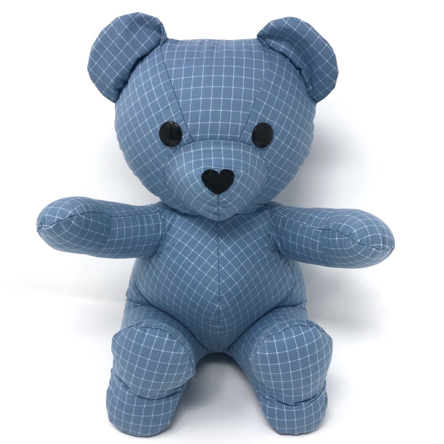 teddy bear made from grandpa's shirt