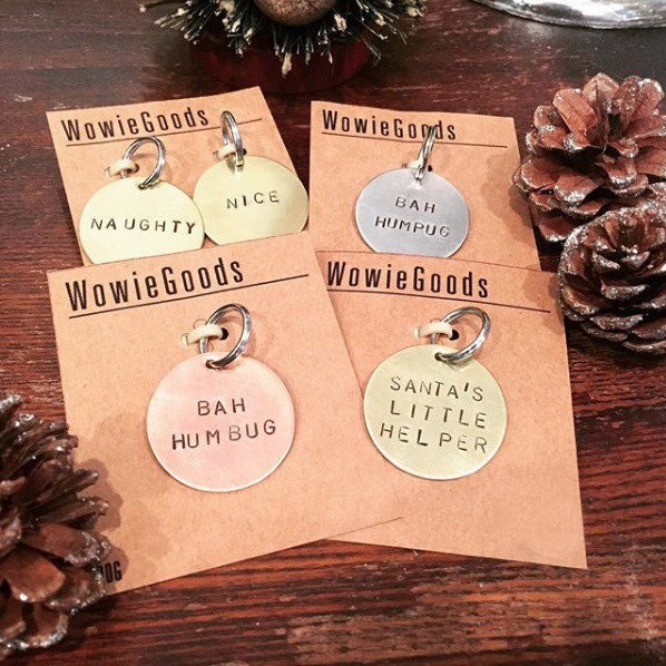 Best Friends Bone Dog Tag set HANDSTAMPED two bff dog tags Etsy