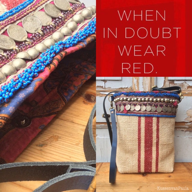 Unique handmade bags with tribal accents by KussenvanPaula on Etsy