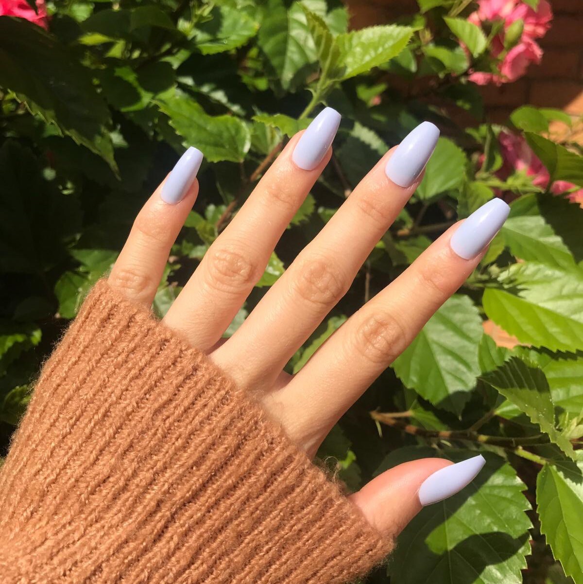 images Short Coffin Acrylic Nails Pastel Purple etsy