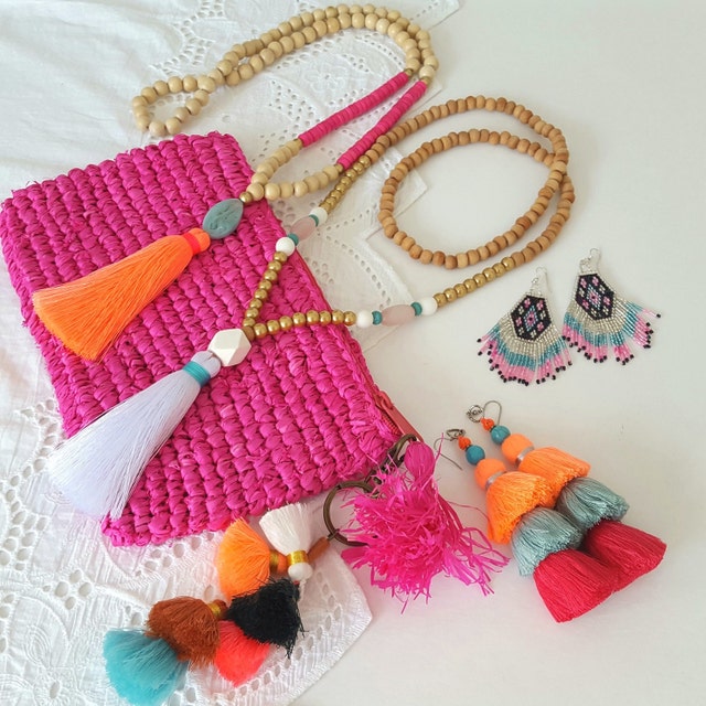 Kaftans Kimonos Tassel jewelry beaded by Brightnewpenny on Etsy