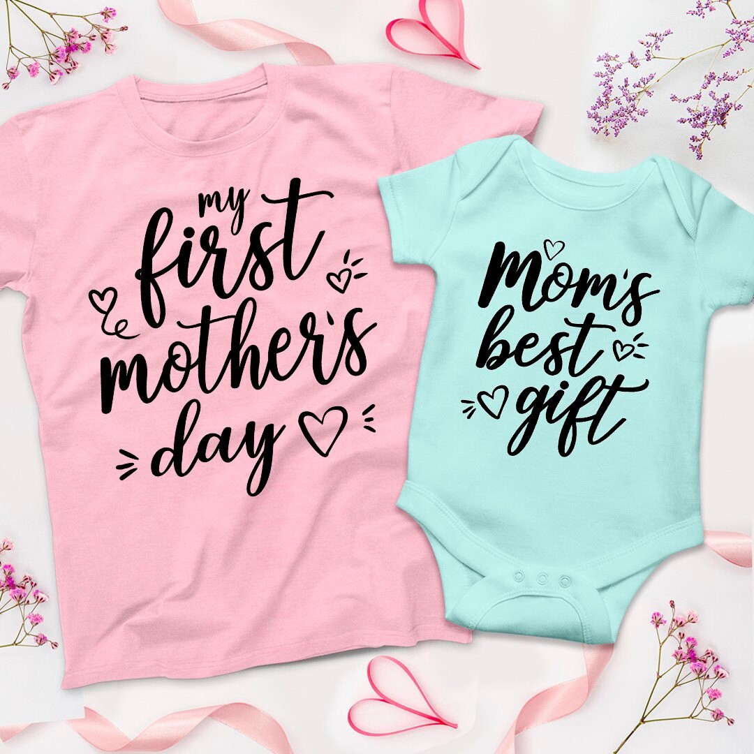 Download Mothers day onesie svg My first mothers day Moms best gift ...