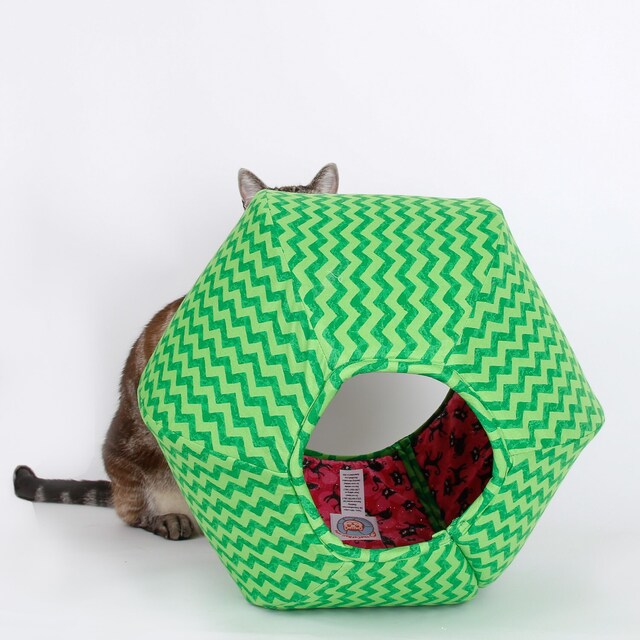 The Cat Ball® is a modern cat bed with two openings by TheCatBall