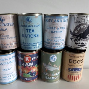 Ration Reproduction WW Food Tin Cans Display Props Collectible Re ...