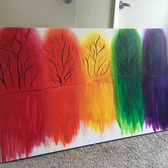 Large Wall Art Living Room Decor Canvas Painting Original on | Etsy