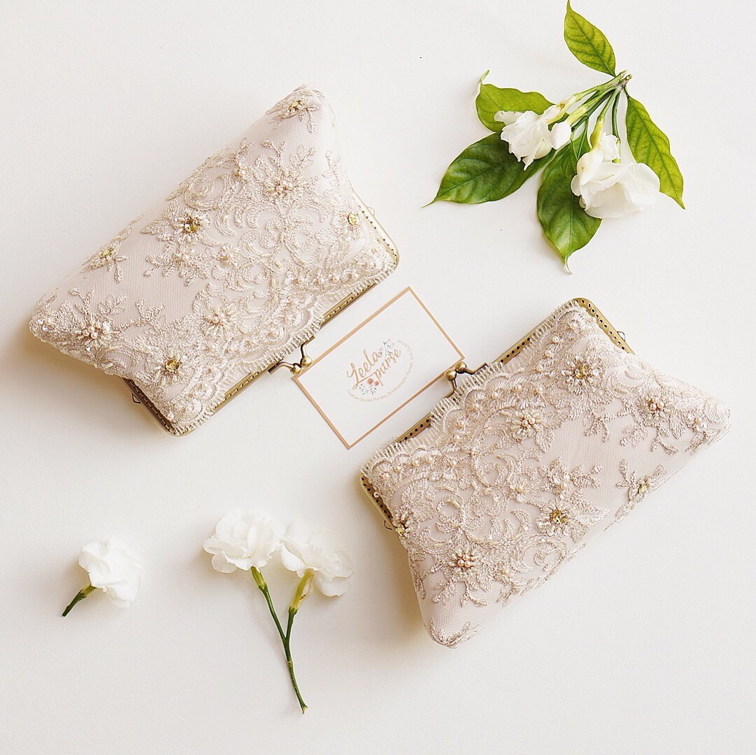champagne clutch for wedding