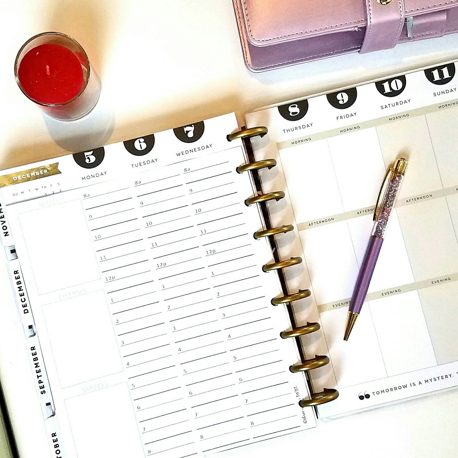 Happy Planner Hourly Insert Hourly Schedule Create 365 Etsy