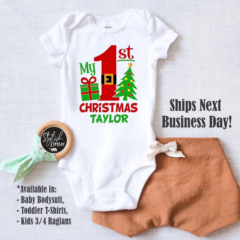 I Believe Santa Hat Personalised 1st Christmas Baby grow,Bodysuit,Baby onsie