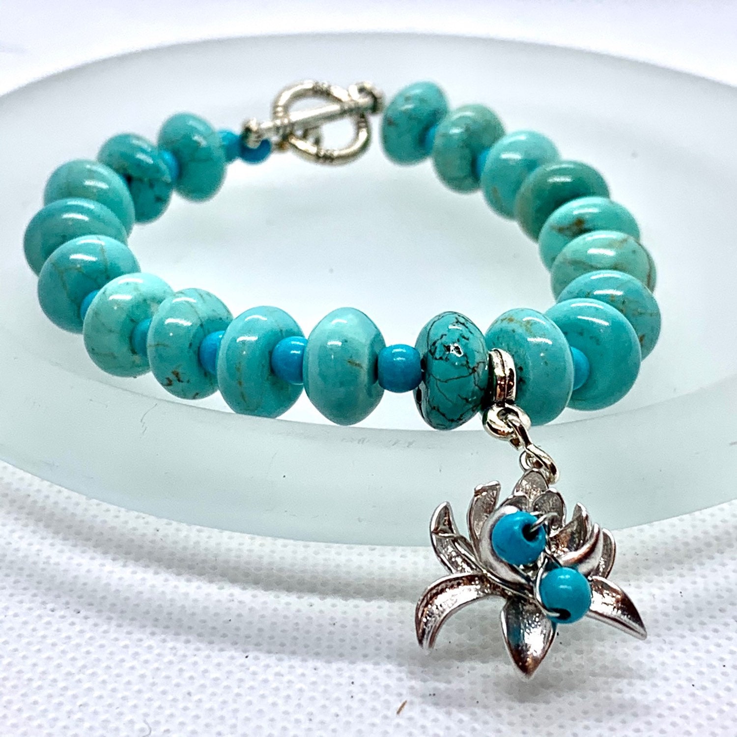 Chunky Howlite Charm Bracelet