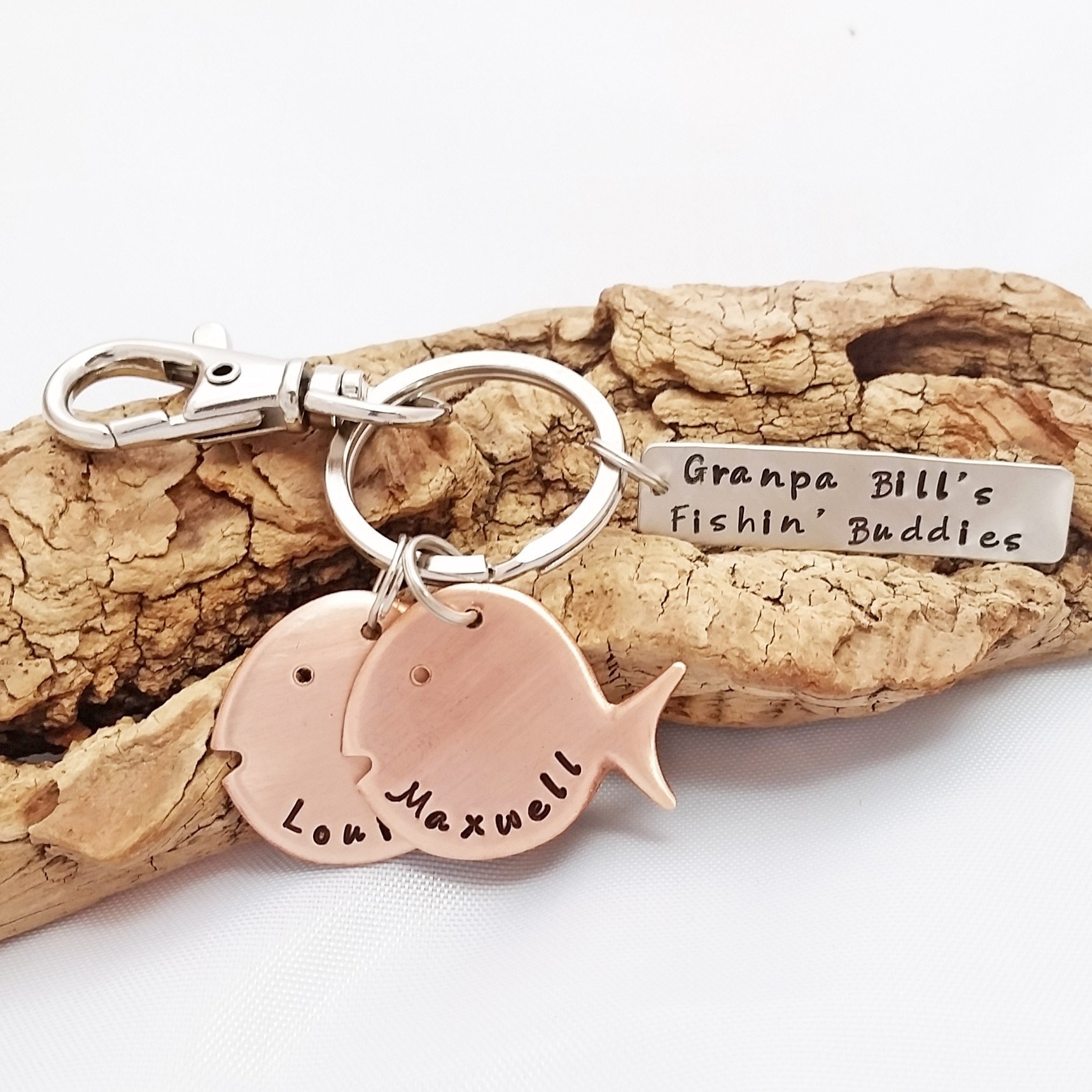 Personalized Leather and Pewter Key chain Custom Keychain Etsy