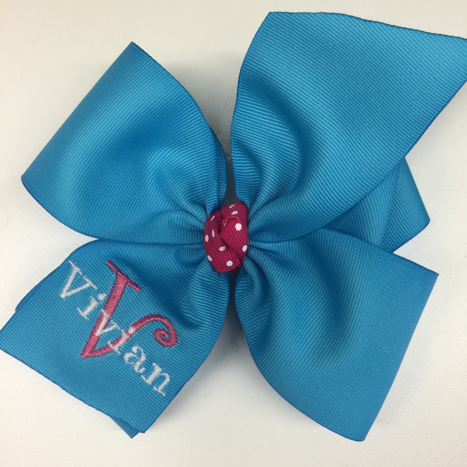 Monogram Name Hair Bow Special Occasion Hairbow Custom Etsy